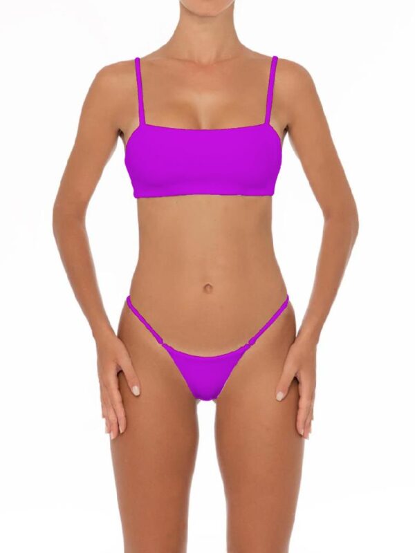 Low Wasit Purple Bikini Shoulder Strap