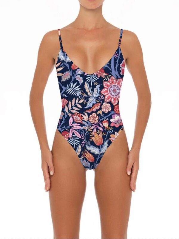Full Print One Piece Swimsuits Sexy One Piece Girls Swimwear Latest Design Good Quality Women Swimsuits