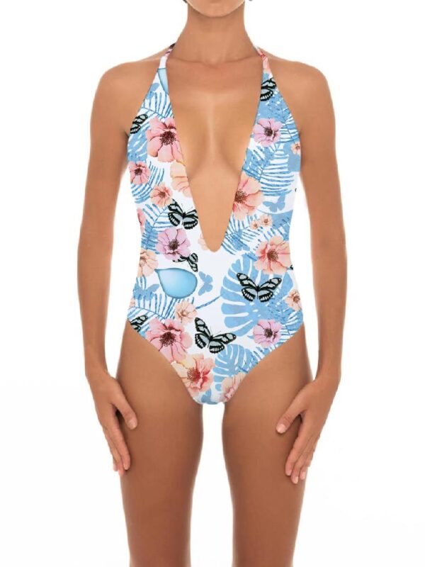 Floral All-Over Printing One Piece Bikini