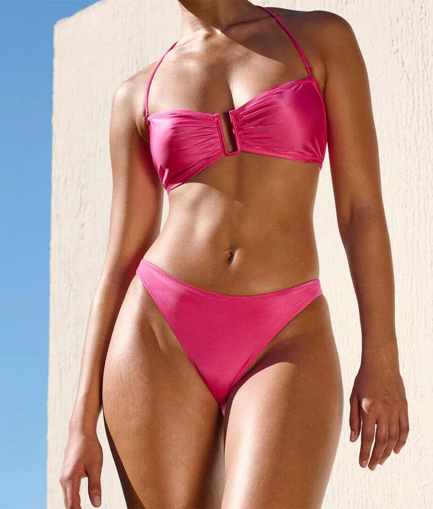 Nylon Spandex Shiny beachwear