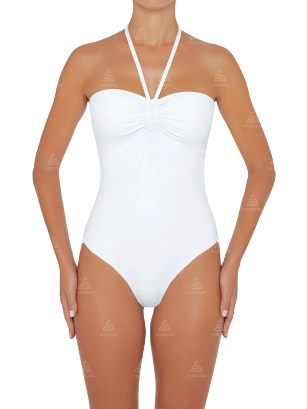 OPS012 Hanging Neck Strap Chest Tightening Backless One Piece Bikini 01