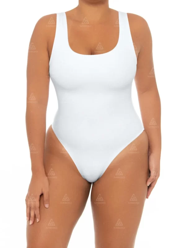 PLUS09 Simple U-Shaped Backless Sexy One-Piece Swimsuit Plus Size Swimsuit 01