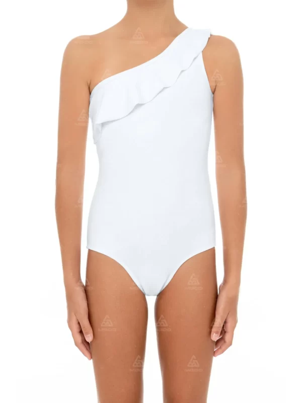 GS05 One-Shoulder Halter Design Child Swimsuit Girl One-Piece Swimsuit 01