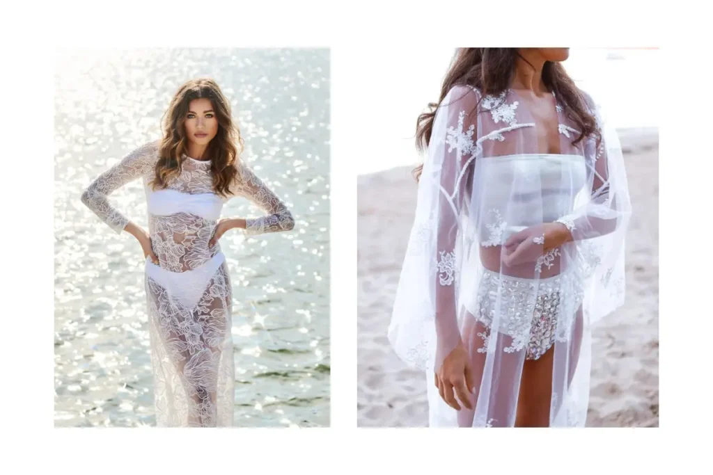 Lace Accents bridal swimwear