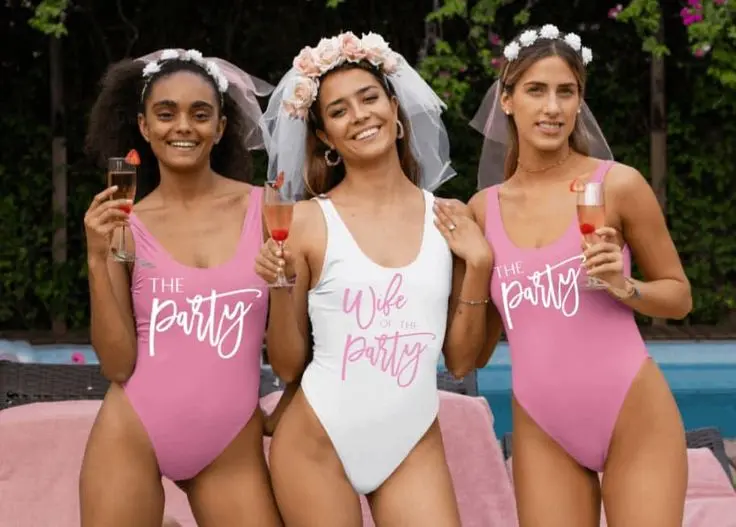Monokini bridal swimwear