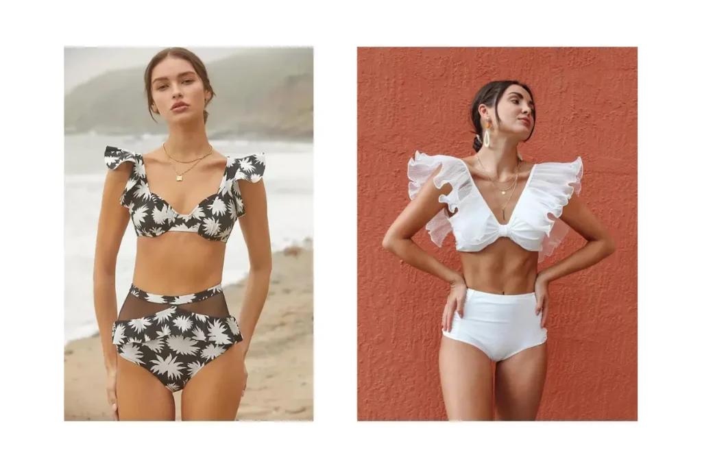 ruffle-sleeve bikini